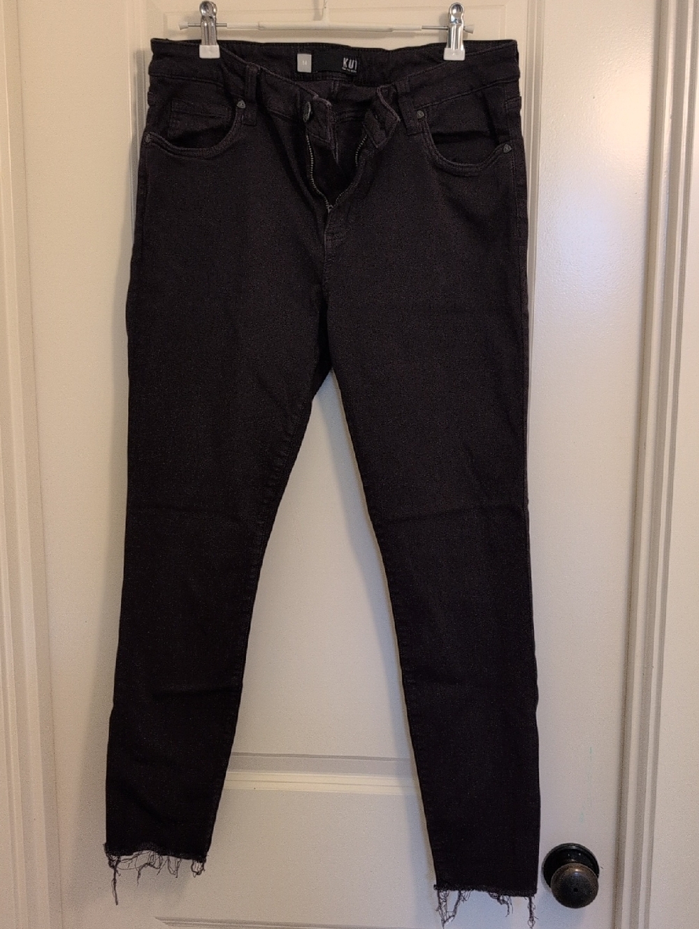 Dark Purple Kut from the Kloth Connie Ankle Skinny 5 Pocket Jeans